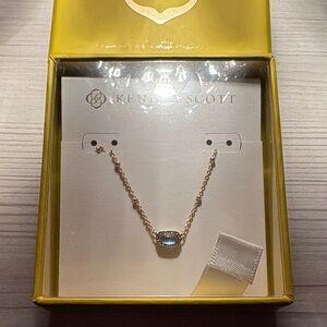 Kendra Scott Gold Jensen Necklace in Dichroic Glass new